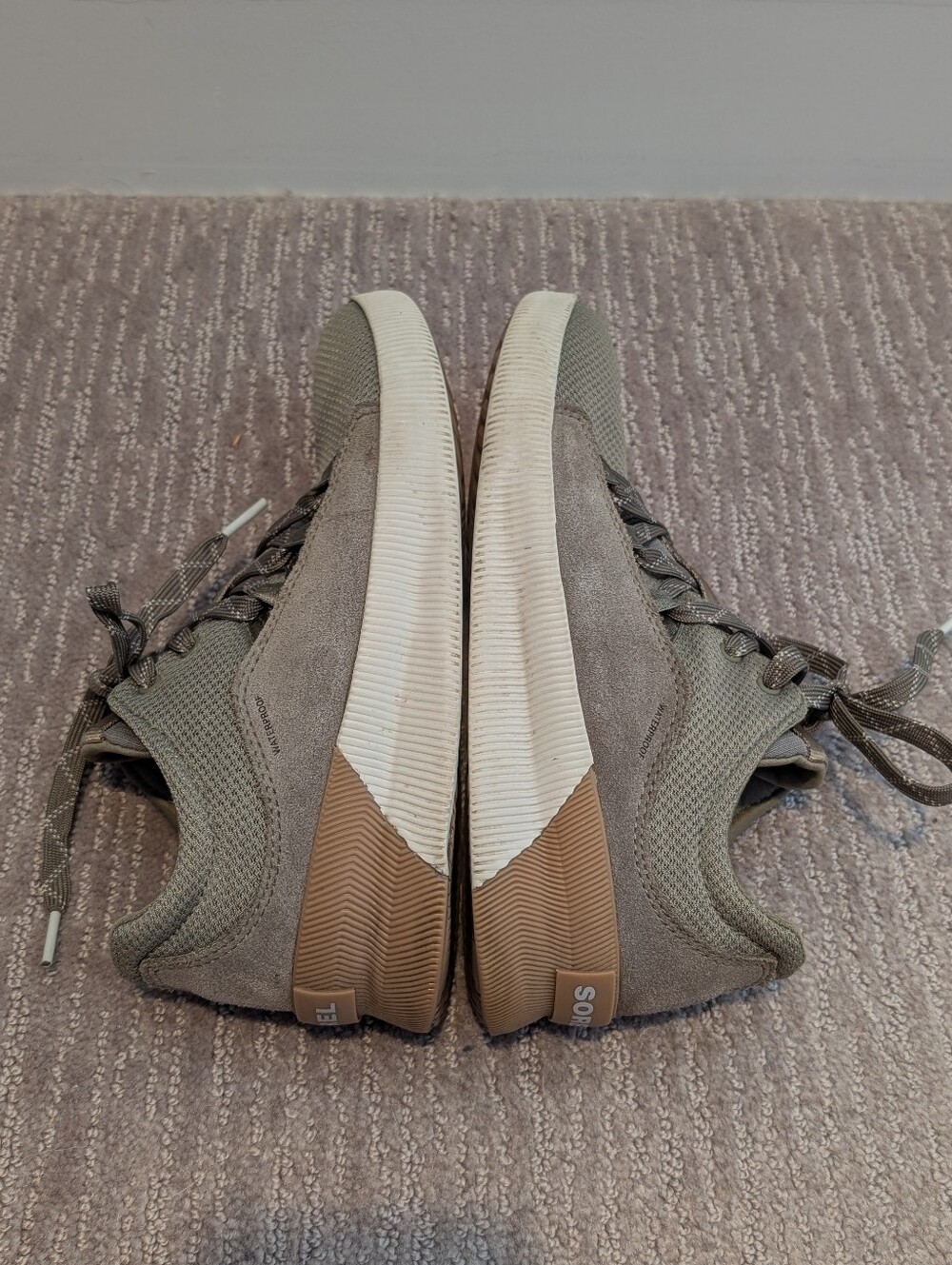 Sorel Out N About Plus Olive Sneakers - Picture 8 of 9